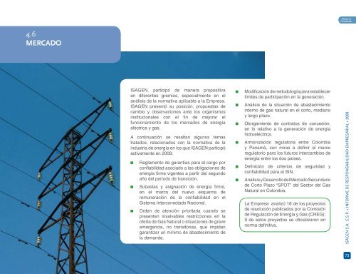 Informe de Responsabilidad Empresarial 2008 - Isagen