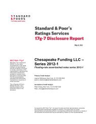 Chesapeake Funding LLC â Series 2012-1 - Standard and Poor's ...