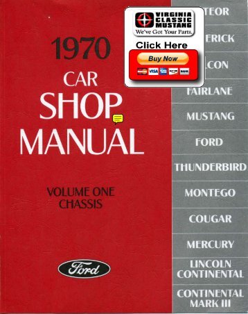 DEMO - 1970 Ford Car Shop Manual (Vol I-V) - ForelPublishing.com