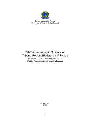 TRF 1Âª RegiÃ£o - Conselho da JustiÃ§a Federal