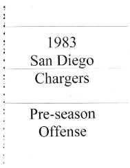 San Diego Chargers Offense - 1983 - Don Coryell - FootballXOs.com