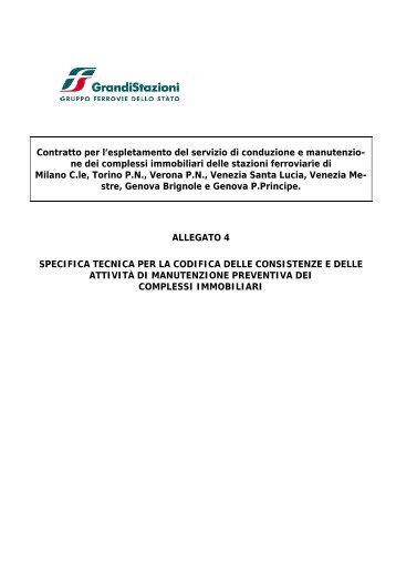 Allegato n. 4 al Capitolato Tecnico (.pdf 112 KB ) - Grandi Stazioni ...