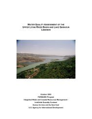 water quality assessment of the upper litani river basin ... - wise-rtd.info