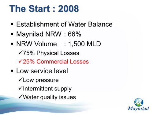 Maynilad NRW Management Program - Iwa-waterloss.org