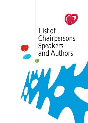 List of Chairpersons Speakers and Authors