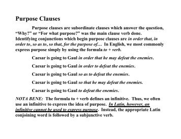 Purpose Clauses