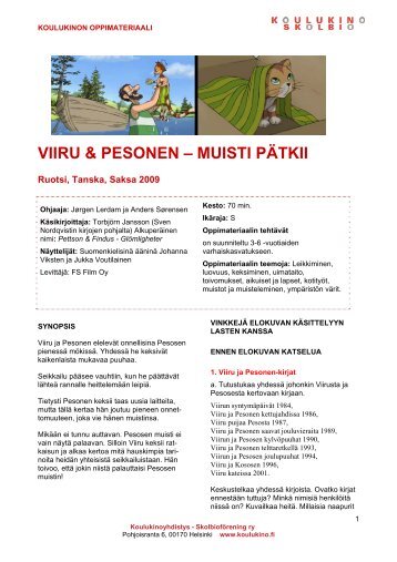VIIRU & PESONEN â MUISTI PÃTKII - Koulukino