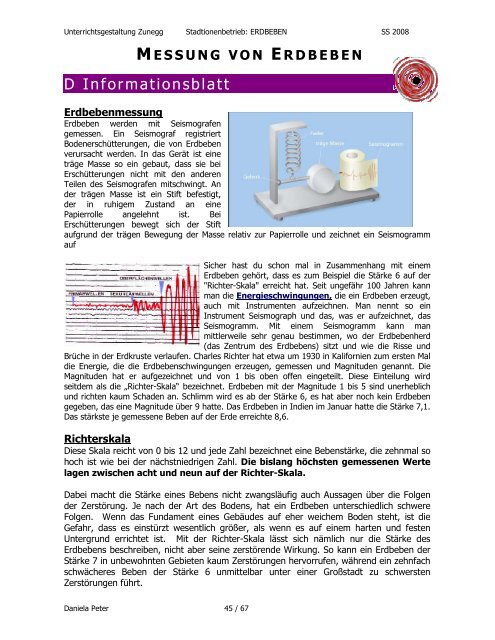 Stundenthema: Erdbeben