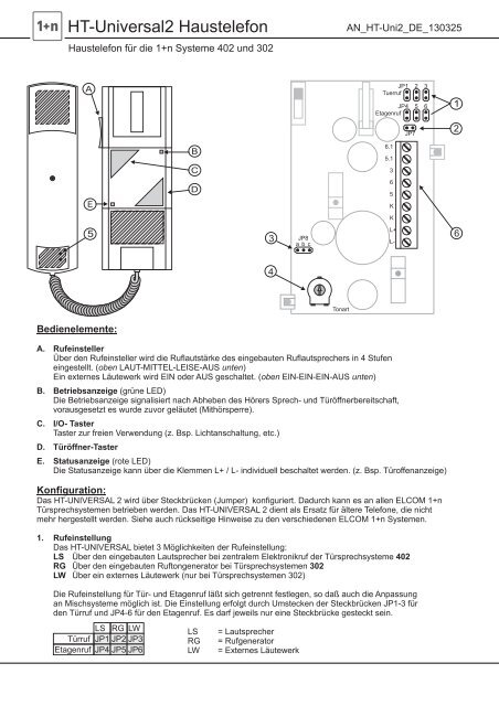 HT-UNIVERSAL 2 1+n - Elcom