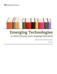 Emerging Technologies in Adult Literacy and Language - LINCS