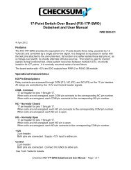 FIX-17P-SWO 17 Test Point Relay Switch-Over Board - CheckSum