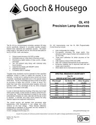 OL 410 Precision Lamp Sources (Bulletin 143) - Gooch and Housego