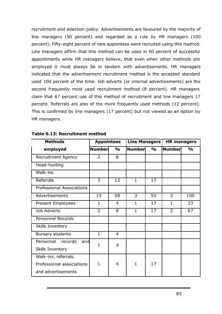 an evaluation of the recruitment and selection policy and practice in ...