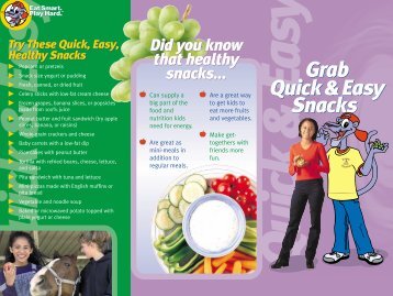 Grab Snacks Brochure - Kids a Cookin