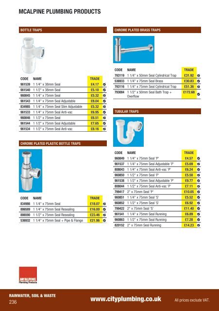 rainwater, soil & waste - City Plumbing Supplies