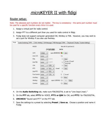 micro KEYER II and FLdigi Setup - microHAM
