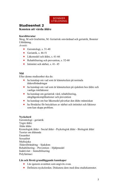 Studiehandledning Geriatrisk omvÃ¥rdnad och geriatrik - Sanoma ...