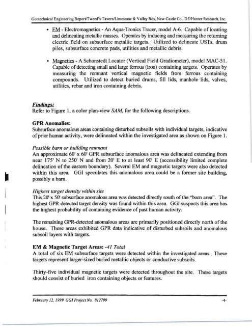 Appendix E GEOTECHNICAL ENGINEERING REPORT GEO-GRAF ...