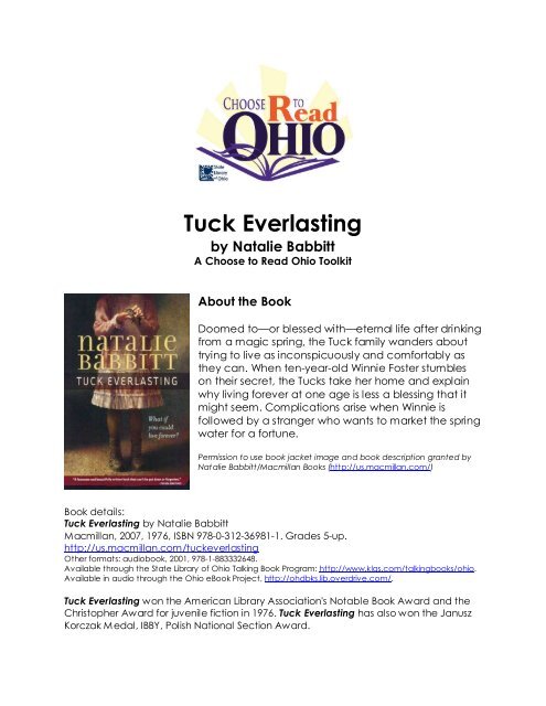 Tuck Everlasting Toolkit Webjunction