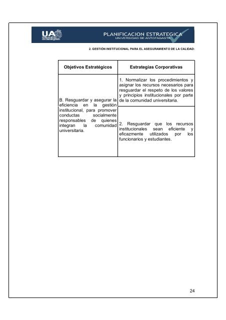 Plan Estrategico UA.pdf - Universidad de Antofagasta