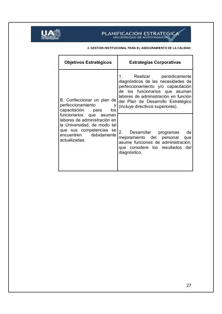 Plan Estrategico UA.pdf - Universidad de Antofagasta