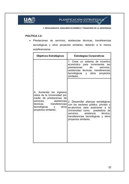 Plan Estrategico UA.pdf - Universidad de Antofagasta