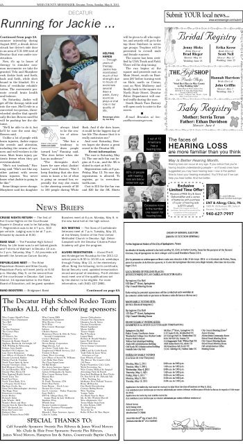 05-08-2011-Sunday - Wise County Messenger