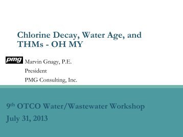 Chlorine Decay, Water Age, and THMs - OH MY - Ohiowater.org