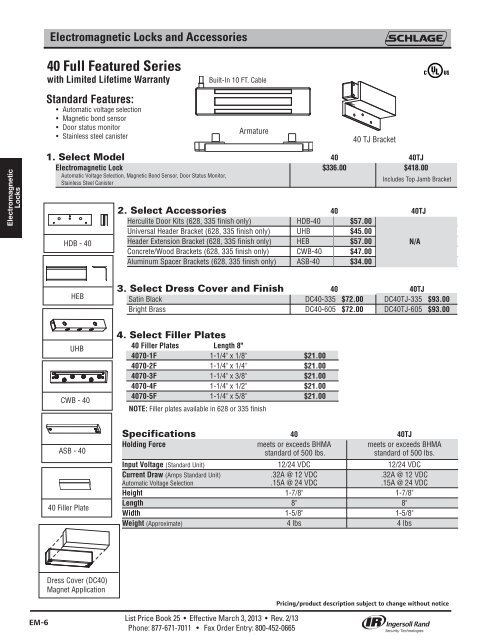 Schlage Electronics - Top Notch Distributors, Inc.