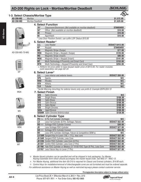 Schlage Electronics - Top Notch Distributors, Inc.