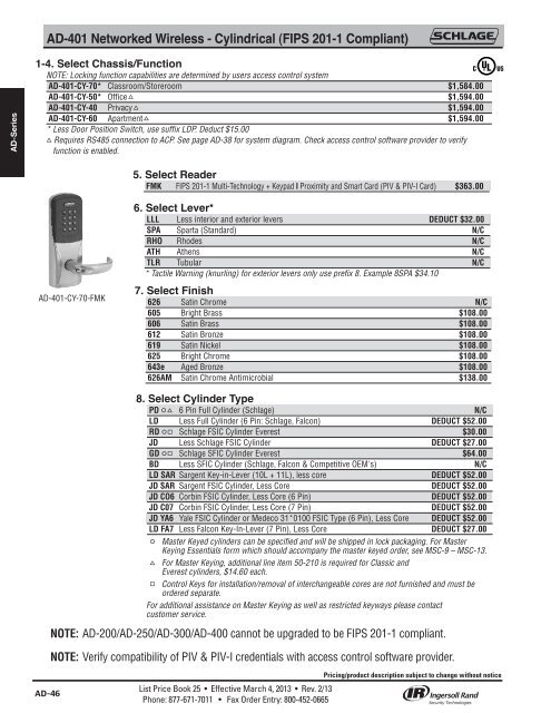 Schlage Electronics - Top Notch Distributors, Inc.