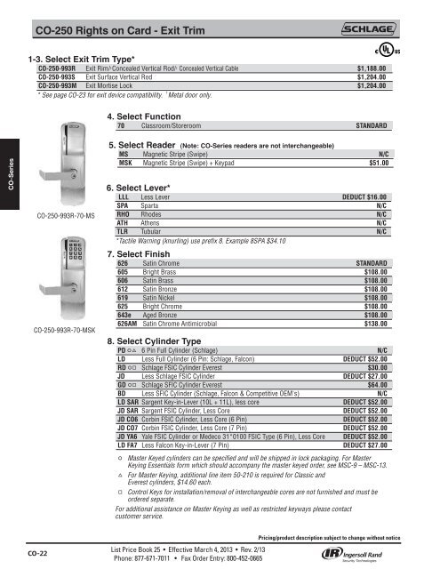 Schlage Electronics - Top Notch Distributors, Inc.