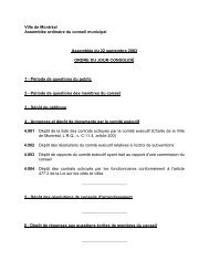 SÃ©ance ordinaire du 22 septembre 2003 (pdf) - Ville de MontrÃ©al