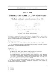Constitution - The Goverment of the Turks & Caicos Islands