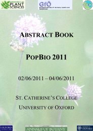 Plant Population Biology 2011 Conference Abstract Book