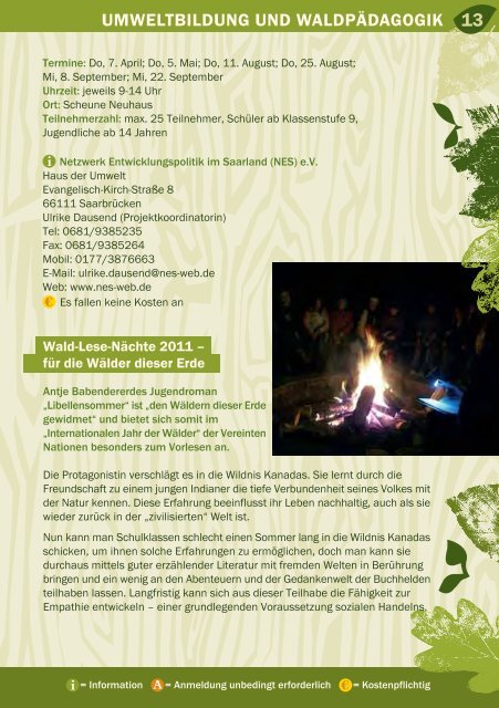 scheune neuhaus – zentrum für waldkultur jahresprogramm 2011