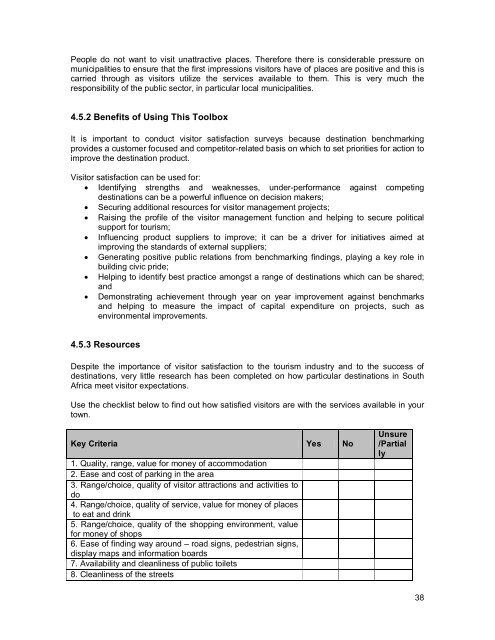 The South African Tourism Planning Toolkit - Department of Tourism