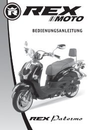 Bedienungsanleitung &quot;REX RS460&quot; - SI-Zweirad-Vertriebs GmbH