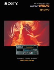 HDW-2000 Series - Sony