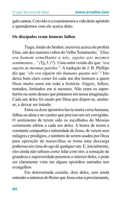 O Agir InvisÃ­vel de Deus - Livros evangÃ©licos