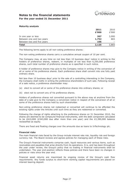 AnnuAl RepoRt And Accounts - Mobile Tornado