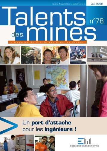 Un port d'attache pour les ingénieurs ! - Ecole des mines de Nantes