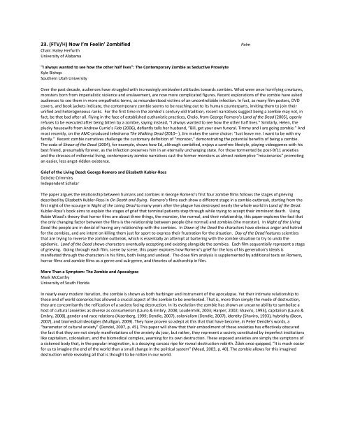 The Monstrous Fantastic Conference Paper Abstracts - International ...