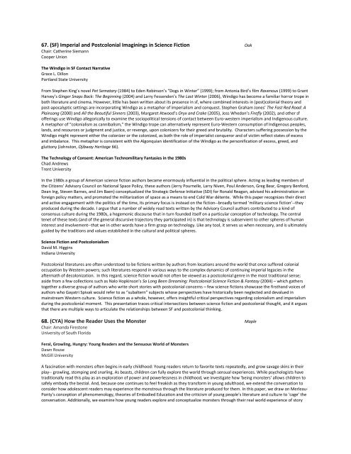 The Monstrous Fantastic Conference Paper Abstracts - International ...