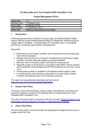 Oxygen Management Policy - 38KB [PDF] - Newcastle Hospitals