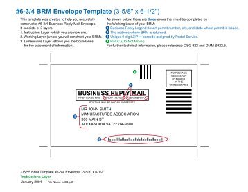 6-3/4 BRM Envelope Template (3-5/8" x 6-1/2")