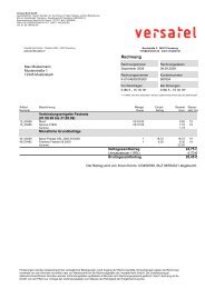 Rechnung - Versatel