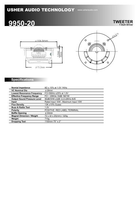 9950-20 - Usher Audio