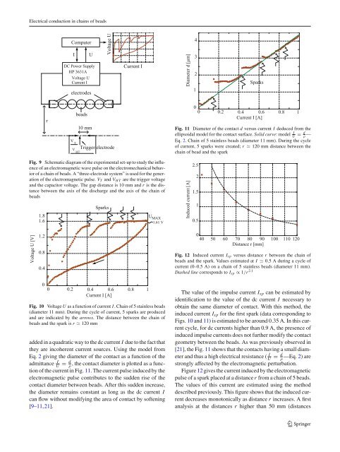 Electrical conduction and Joule effect in one-dimensional chains of ...