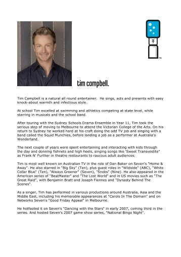 Tim Campbell Bio July 2009 - Thewebconsole.com